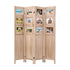 Artiss Room Divider 4 Panel Folding Privacy Screen Partition Rotatable Photo Frame Picture Collage Display Solid Wood Natural