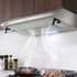 Devanti 600mm Range Hood 60cm Rangehood Kitchen Canopy LED Light Stainless Steel