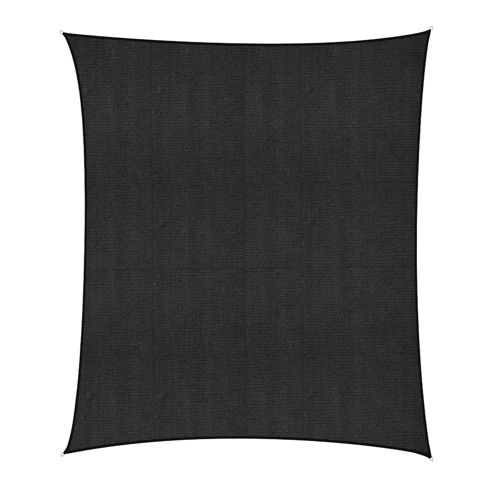 Instahut Sun Shade Sail Cloth 98% UV Block Outdoor Canopy Rectangle 5X6M Black