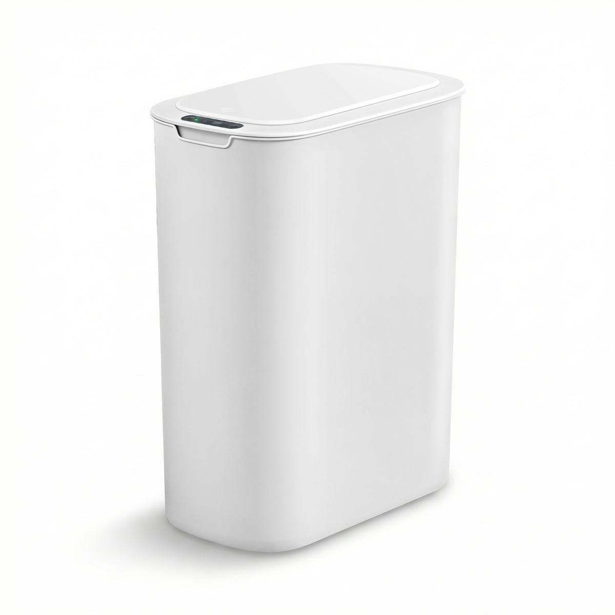 Devanti Automatic Trash Bin with Lid 25L Motion Sensor Kitchen Bin Touchless Garbage Can Plastic Slim Rubbish Bin with Liner Holder for Kitchen, Home, Office, White