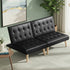 Artiss Sofa Bed Couch 2 Seater Lounge Fabric Black