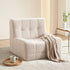 Artiss Single Small Boneless Couches for Living Room White Fabric