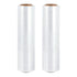 500mm x 400m Stretch Film Pallet Shrink Wrap 2 Rolls Package Use Plastic Clear