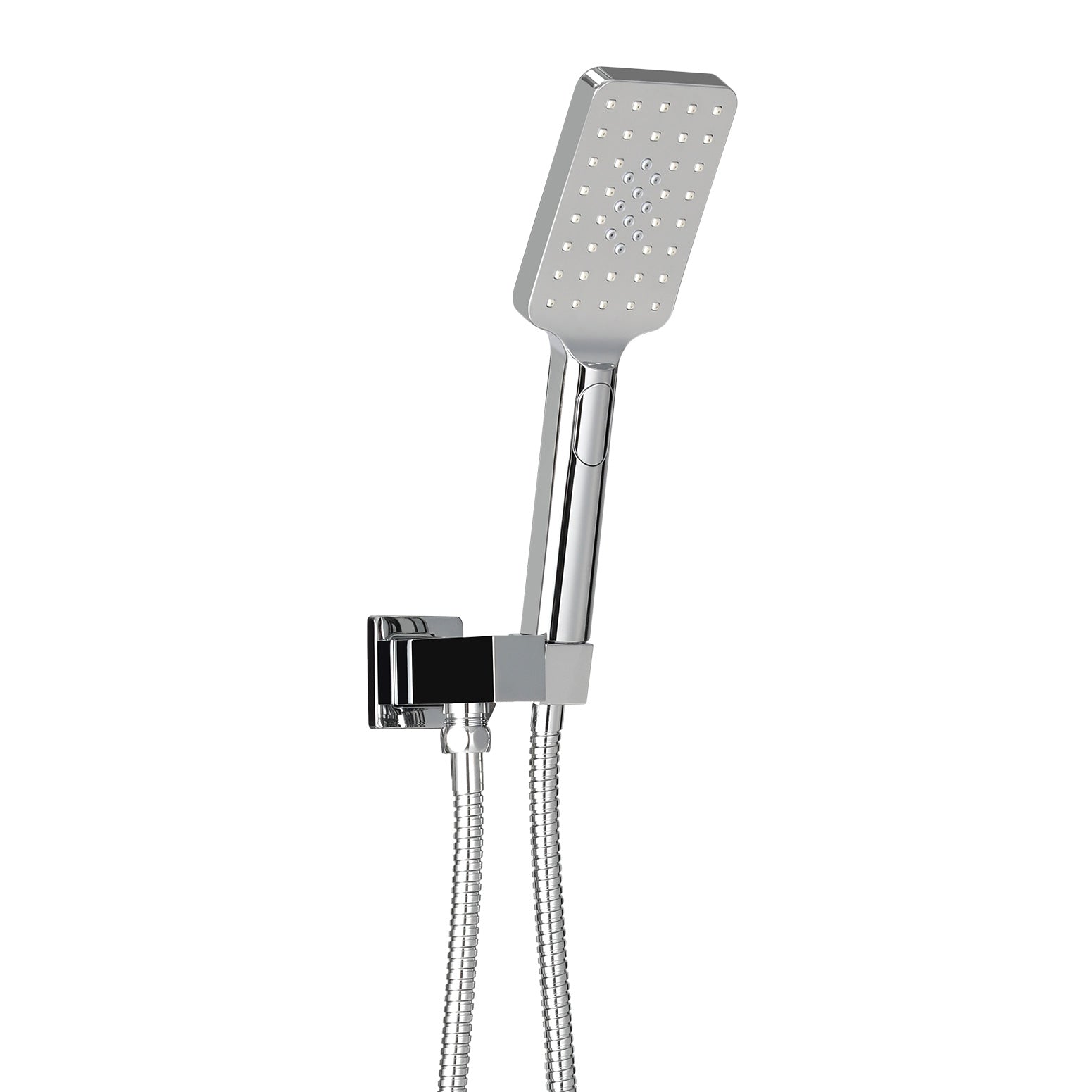 Handheld Shower Head Holder 3.1'' High Pressure Silver 