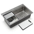 Cefito Kitchen Sink 304 Stainless Steel Bar Sink Millet Grain Water Basin Sink