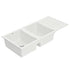 Cefito Kitchen Sink 116x50cm Granite Stone Sink Double Bowl White