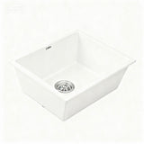 Cefito Kitchen Sink 55x45cm Granite Stone Sink Single Bowl White