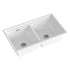 Cefito Kitchen Sink Stone Sink Granite Laundry Basin Double Bowl 79cmx46cm White
