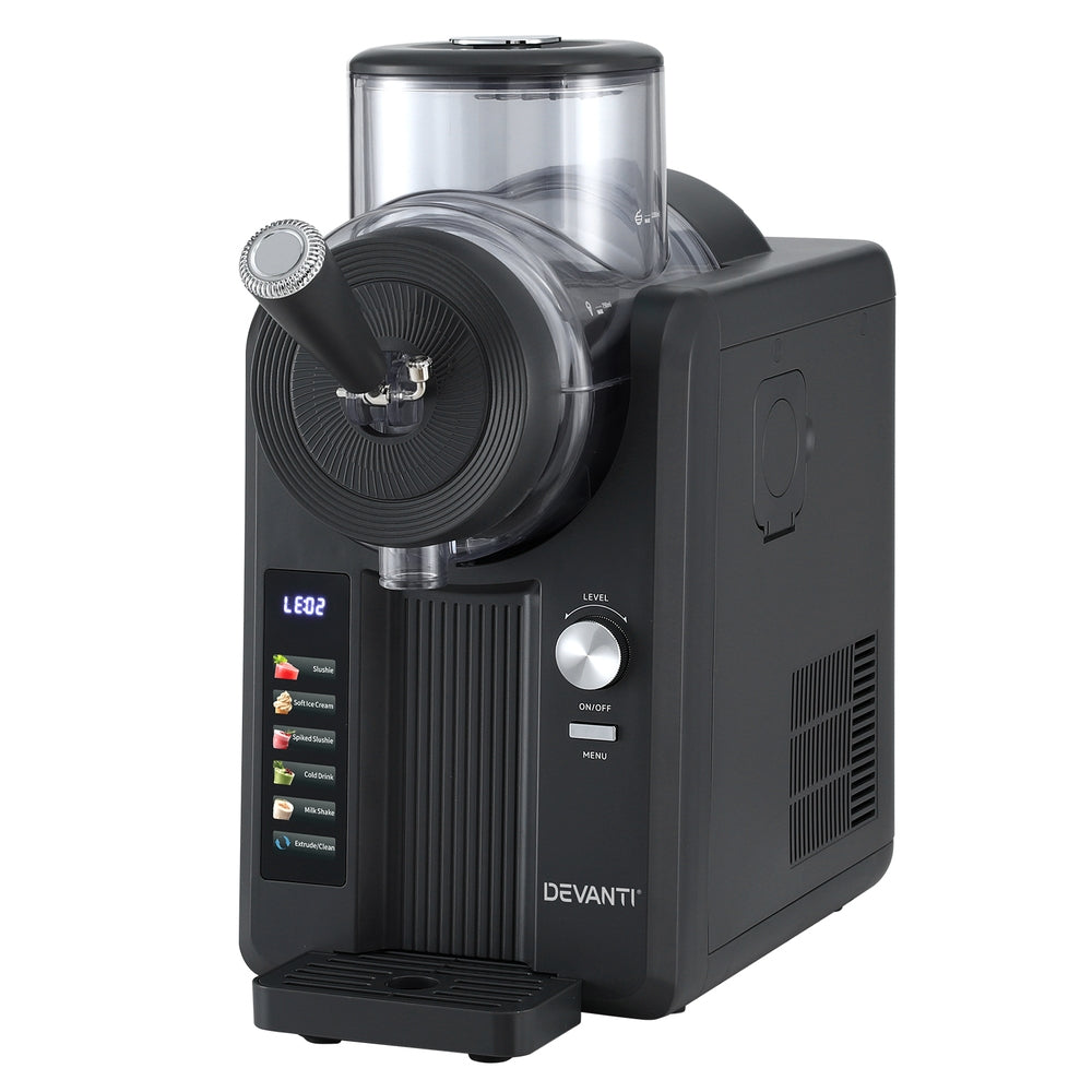 Deavnti 2L Slushie Machine Ice Cream Maker Frozen Smoothies Milkshakes Black