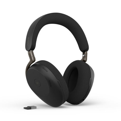Jabra Evolve3 85 wireless headset, Bluetooth, Advanced ANC, 6 MEMS microphones, Teams certified, 120hr battery, USB dongle, Link390A BT, USB-A