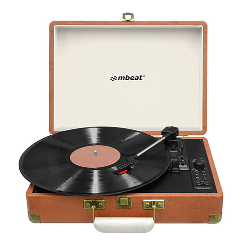 (LS) mbeatÂ® Woodstock Retro Turntable Recorder with Bluetooth & USB Direct Recording - Built-in Dual Speakers, Aux-in-out, Bluetooth Speaker Function