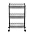 Artiss 3-Tier Shelving Unit Adjustable Garage Storage Kitchen Rack With Wheels