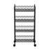 Artiss 4-Tier Shelving Unit Adjustable Garage Storage Kitchen Rack With Wheels