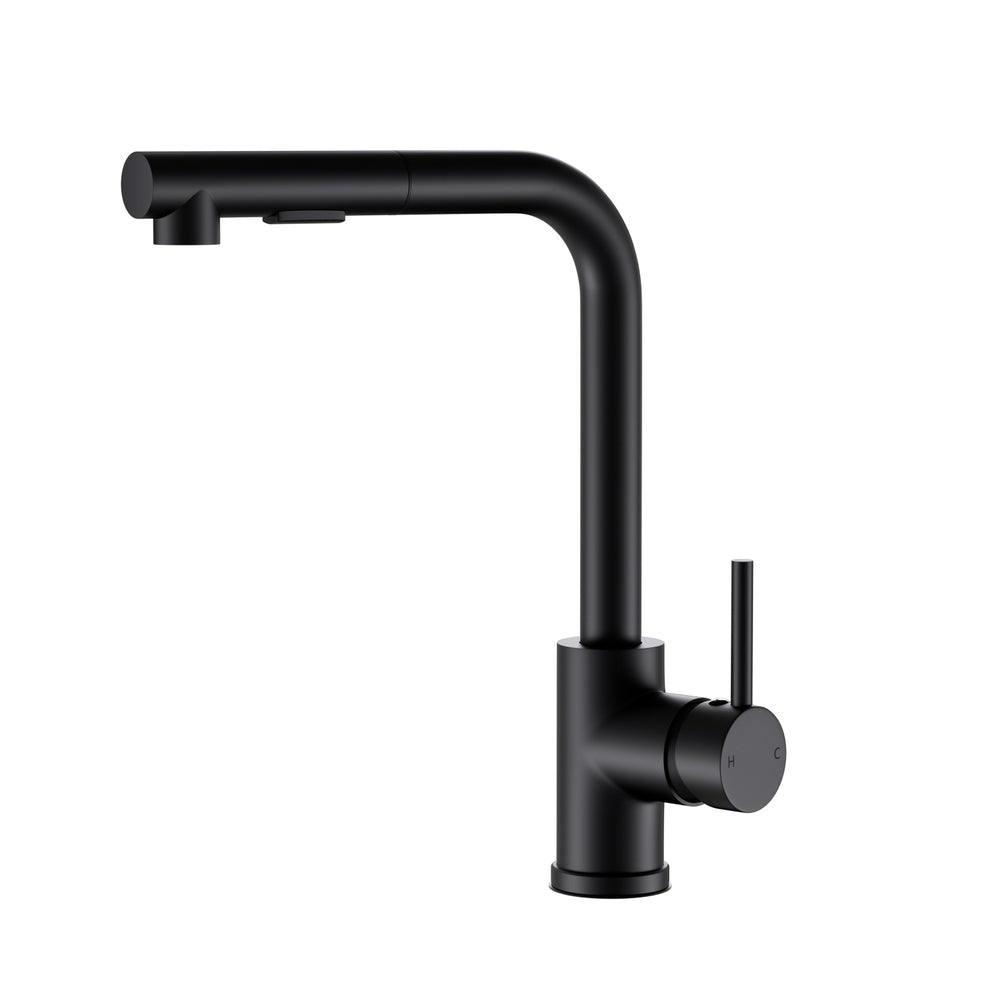 Cefito Kitchen Mixer Tap Pull Out Rectangle 2 Mode Sink Basin Faucet Swivel WELS Black