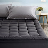 Giselle Bedding Bamboo Charcoal Filling Pillowtop Topper 1000GSM 5cm Thick Pillowtop Pad for Back Pain Relief Washable with 45cm Deep Pocket King