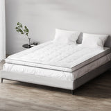 Giselle Bedding Pillowtop Mattress Topper 5cm Thick Mattress Pad for Back Pain Relief & Old Beds Machine Washable 500GSM Breathable Protector King Single