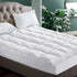 Giselle Bedding Pillowtop Mattress Topper 5cm Thick Pad for Back Pain Relief Washable Underlay Protector 1000GSM Microfibre Filling 45cm Deep Pocket Double