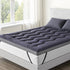 Giselle Bedding 5cm Pillowtop Topper Bamboo Polyester Blend Fibre Pad for Back Pain Relief Washable Overfilled Bed Protector 500GSM Double