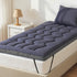 Giselle Bedding 5cm Pillowtop Topper Bamboo Polyester Blend Fibre Pad for Back Pain Relief Washable Overfilled Bed Protector 500GSM Single