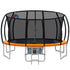 Everfit 16FT Trampoline for Kids w/ Ladder Enclosure Safety Net Rebounder Orange