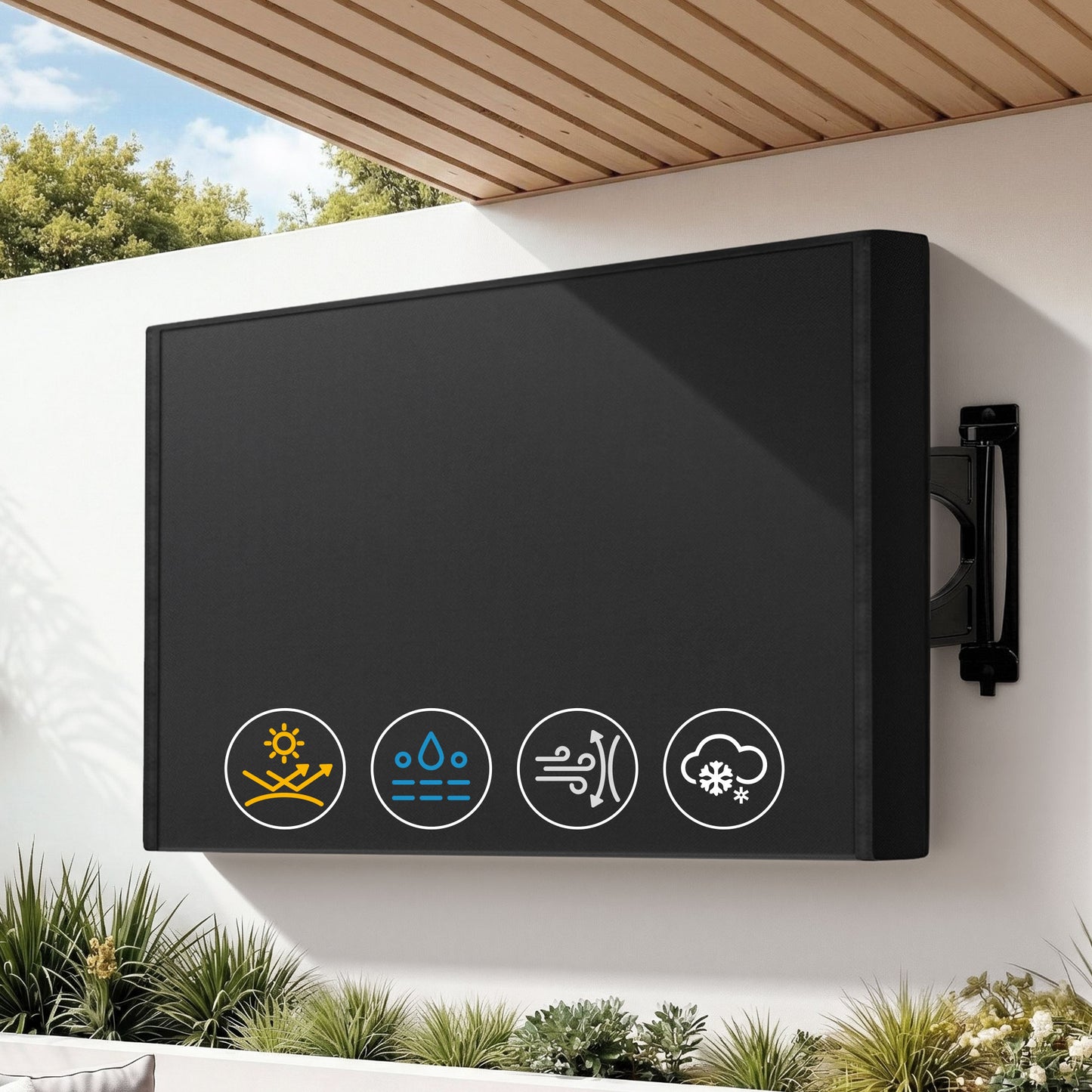 Artiss 55-58 Inch TV Cover Waterproof Outdoor Patio Flat Television Protector