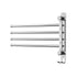 Towel Rail Rack Holder 4 Bars Wall Mounted Stainless Steel Swivel Hanging Hook