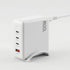 Devanti USB C Charger 100W Fast Charger 4 Port GaN Desktop Station White