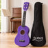 Alpha 21 Inch Ukulele Soprano Beginner Acoustic Small Guitar Kids Strings Purple