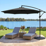 Instahut 3m Outdoor Umbrella Cantilever Beach Garden Patio Black