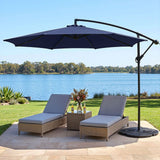 Instahut 3m Outdoor Umbrella Cantilever Beach Garden Patio Navy