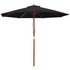 Instahut 2.7m Outdoor Umbrella Pole Umbrellas Beach Garden Sun Stand Patio Black