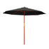 Instahut 3m Outdoor Umbrella Pole Umbrellas Beach Garden Sun Stand Patio Black