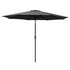 Instahut 3m Outdoor Umbrella Beach Pole Garden Patio Tilt Black