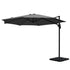 Instahut 3m Outdoor Umbrella w/Base Cantilever Beach Roma 360 Degree Tilt Charcoal