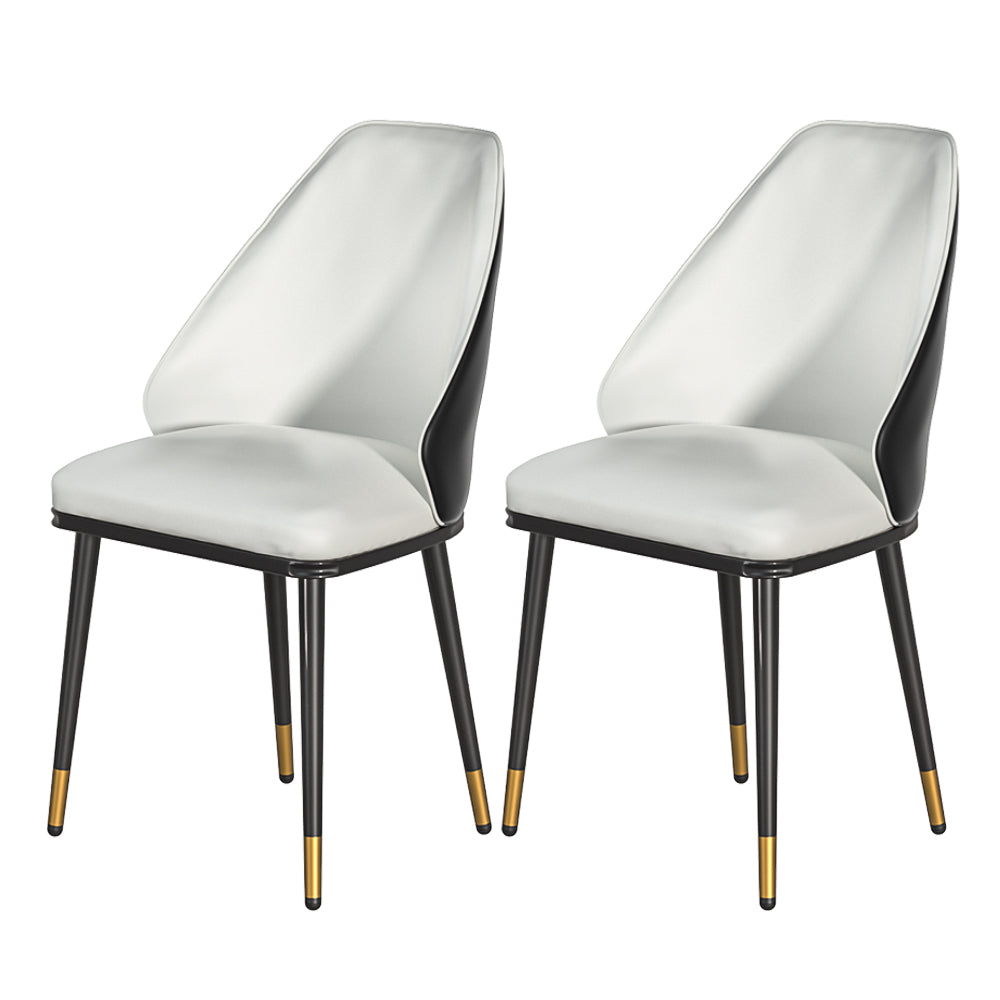 Artiss Dining Chairs Set of 2 Leather Seat Beige and Black
