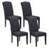 Artiss Dining Chairs Set of 4 Linen Parsons Chair Dark Grey
