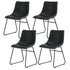 Artiss 4x Dining Chairs Retro PU Leather Kitchen Lounge Cafe Accent Chair Black