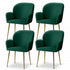 Artiss Dining Chairs Set of 4 Velvet Armchair Green
