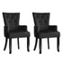 2x Artiss Dining Chairs Velvet French Provincial Armchair Black