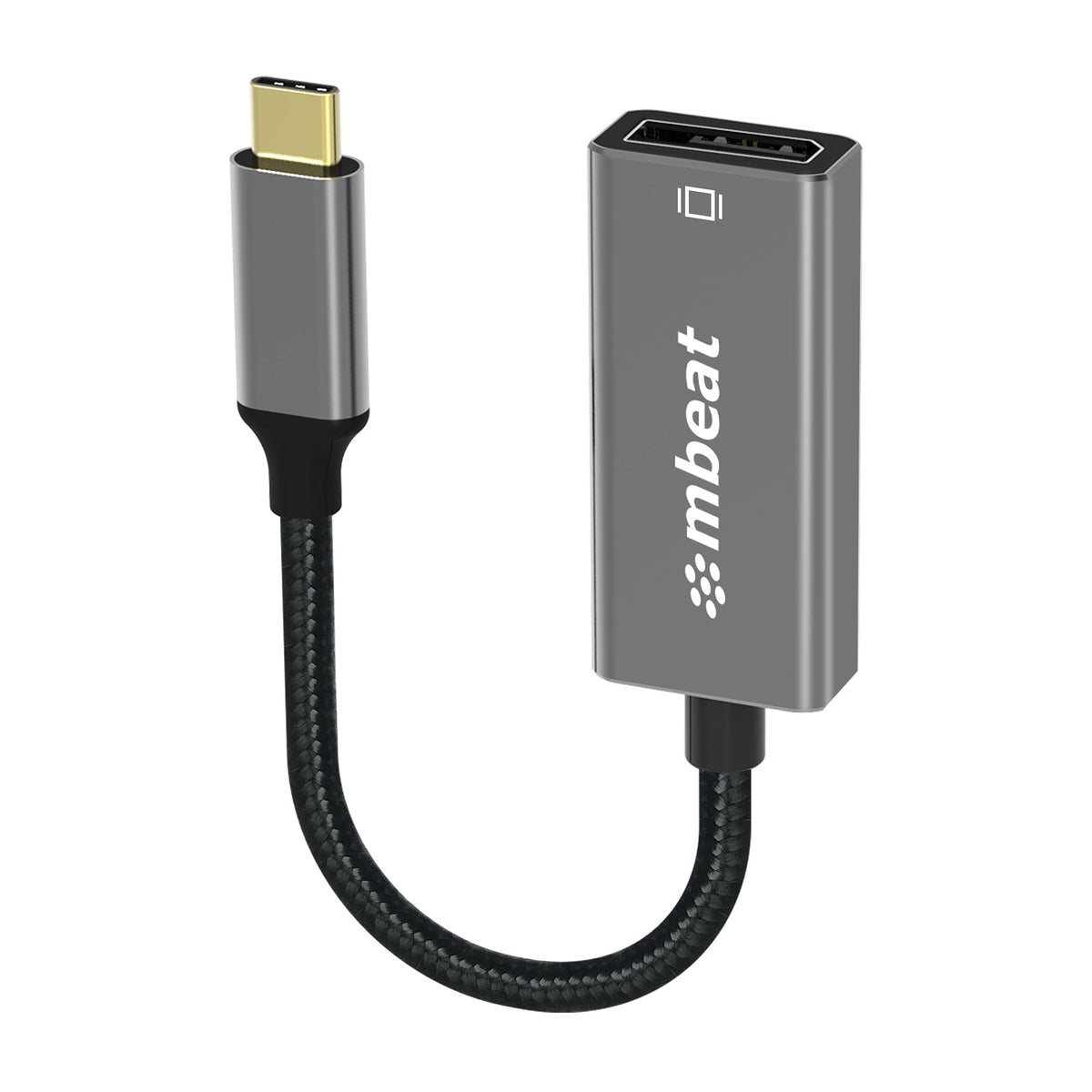 (LS) mbeatÂ® Elite USB-C to Display Port Adapter  -Converts USB-C to DisplayPort female port, 4K@60Hz (3840Ã—2160),  15cm - Space Grey Weight: 30g