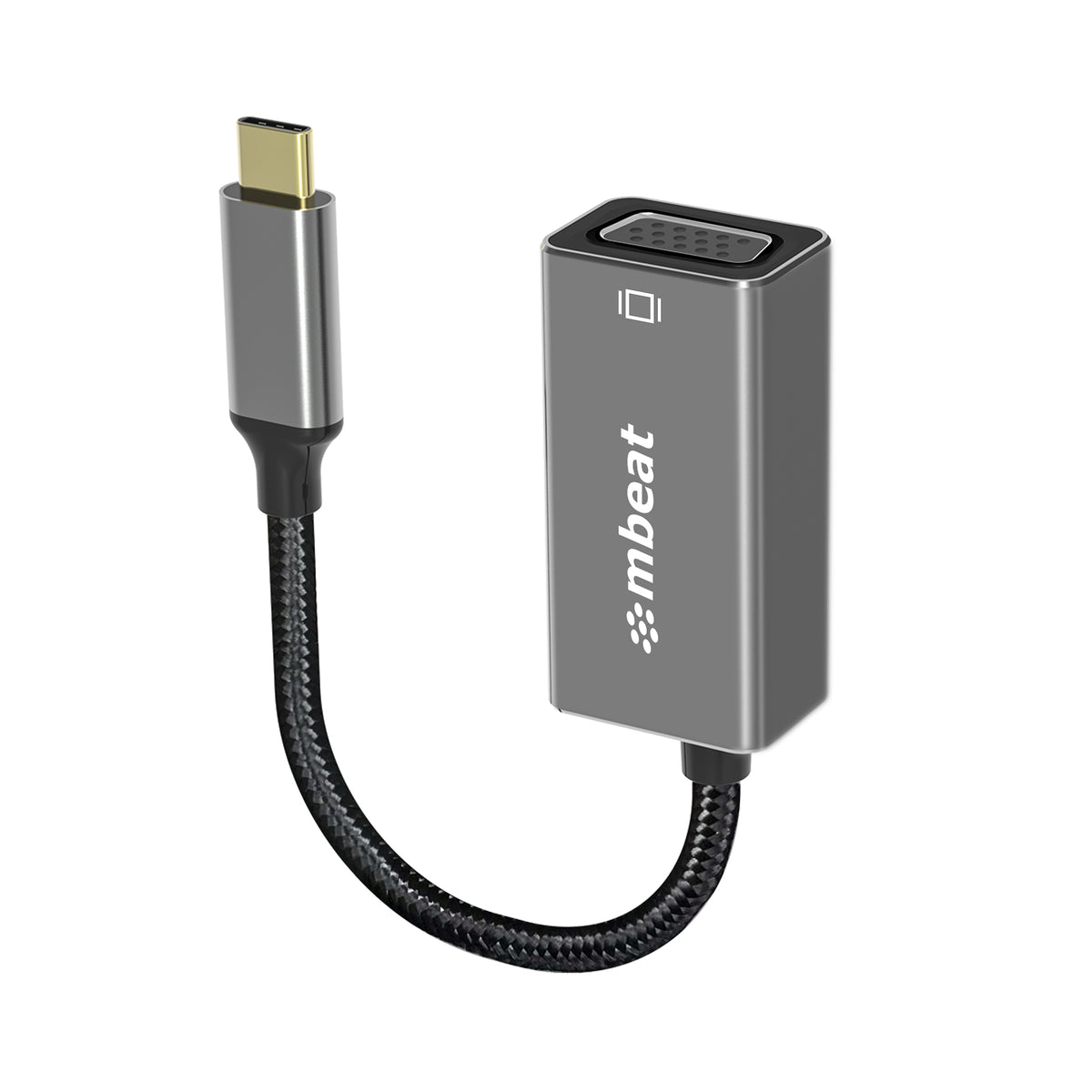 (LS) mbeatÂ® Elite USB-C to VGA Adapter - Coverts USB-C to VGA Female Port,  Supports up to1920Ã—1080@60Hz - Space Grey Weight: 30g