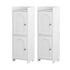 Artiss 2x Bathroom Storage Cabinet 2-Tier Slim Toilet Organizer Adjustable White