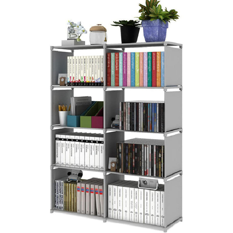 Hivvago 8 Grid Storage Rack Bookshelf Organizer Lightweight Durable Shelf