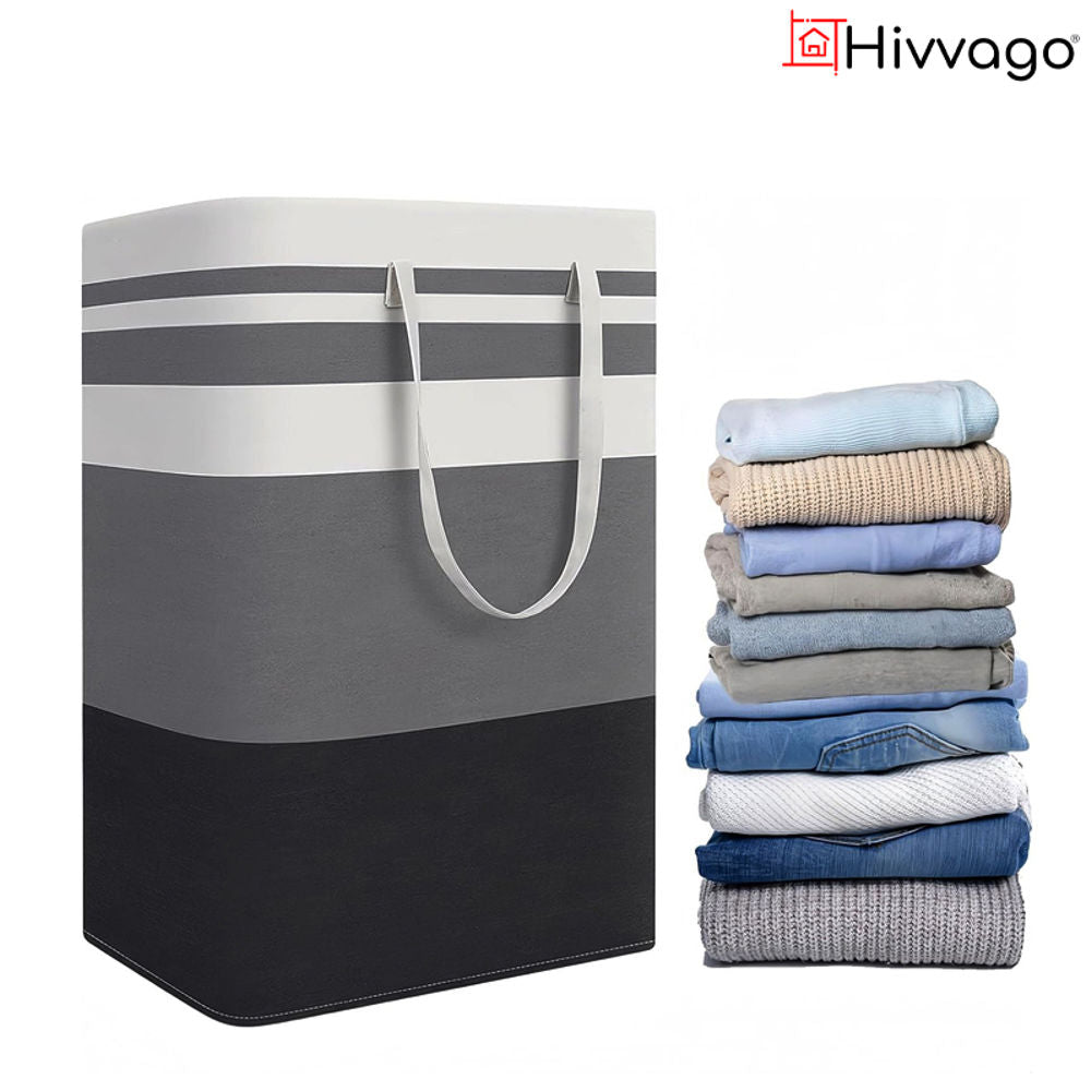Hivvago 2-Pack Large Waterproof Laundry Baskets with Handles