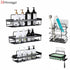 Hivvago Stainless Steel Bathroom Organizer with Adhesive Shelves