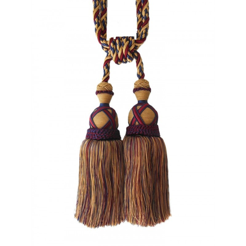 Multi Coloured Double Tassel Curtain Tieback