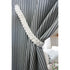 Ecru white rustique braided magnetic tieback