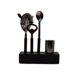 Plantation Bar Tools Stand Black & Silver