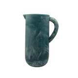 Blue Resin Pitcher Hand-Poured Marbled Jug