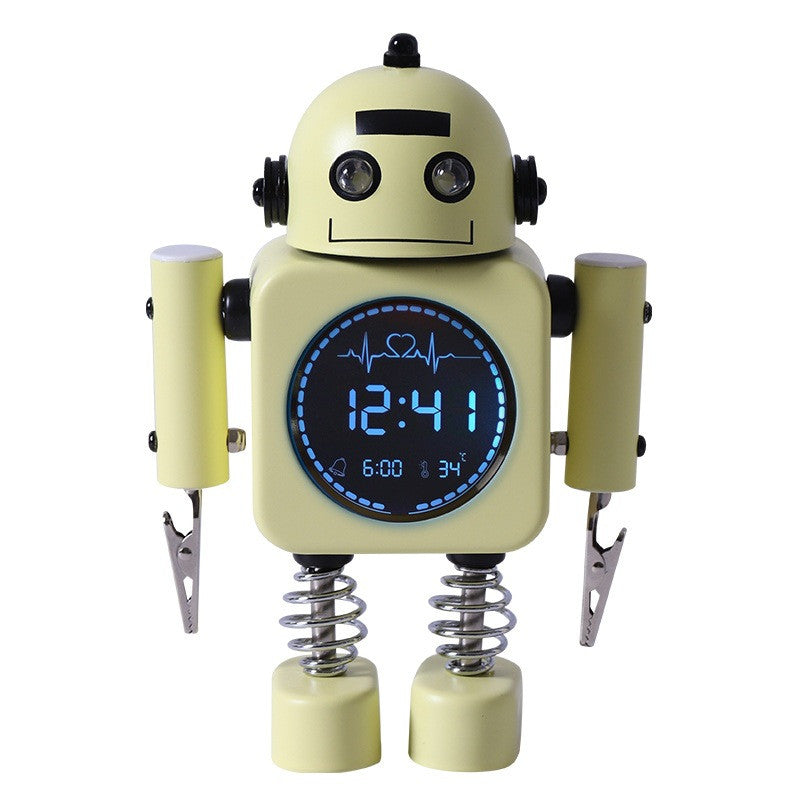 Laser Kids Robot Alarm Clock - Yellow